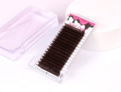 Volume Matte Mocha Brown Single Length Eyelash Extensions