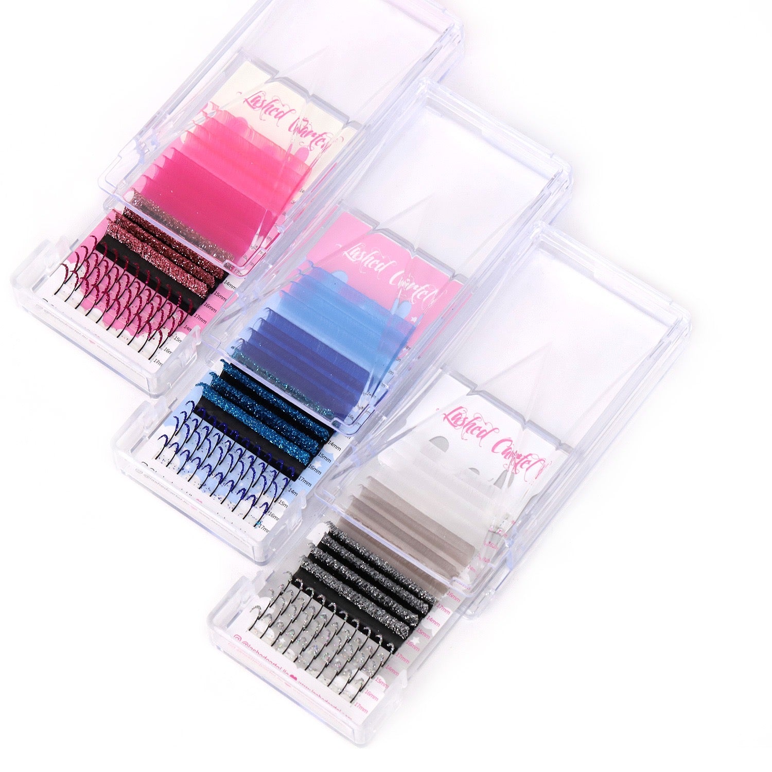 Color and Glitter Eye Lash Extensions