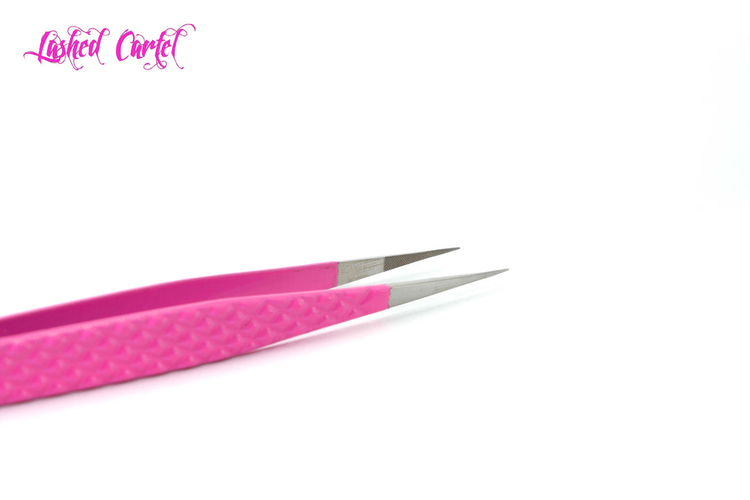 Eyelash Extensions Isolation Tweezer - Hustle Bunny Fiber Tip