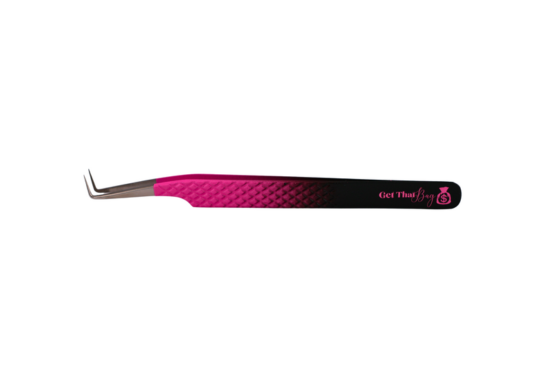 90° Fiber Tip Lash Extension Tweezer – Precision Boot for Volume (Get That Bag)