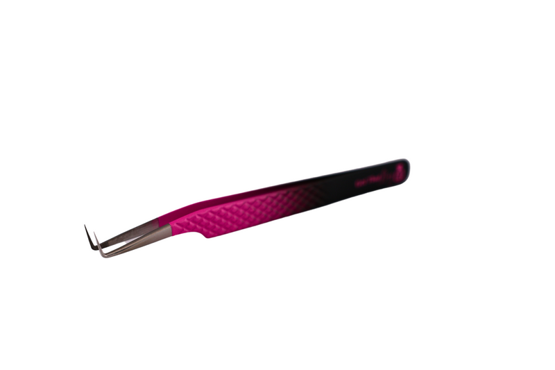 90° Fiber Tip Lash Extension Tweezer – Precision Boot for Volume (Get That Bag)