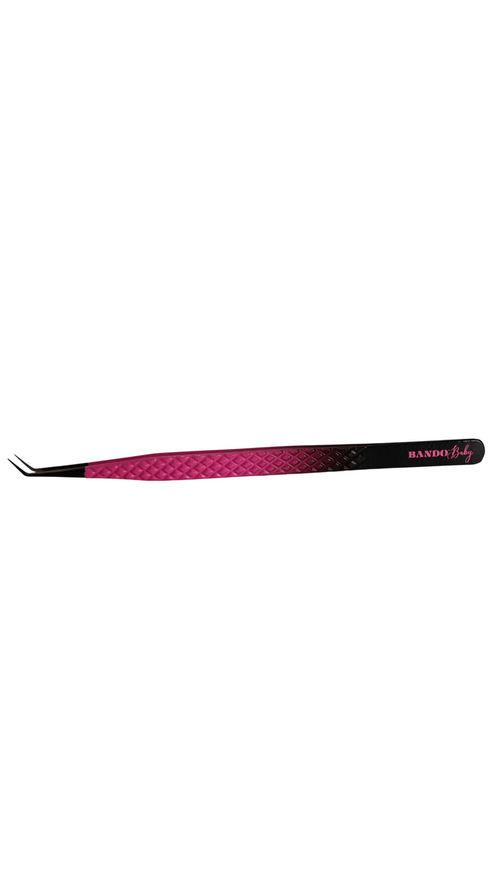 45 Degree Eyelash Extensions Isolation Fiber Tip Tweezer - Bando Baby