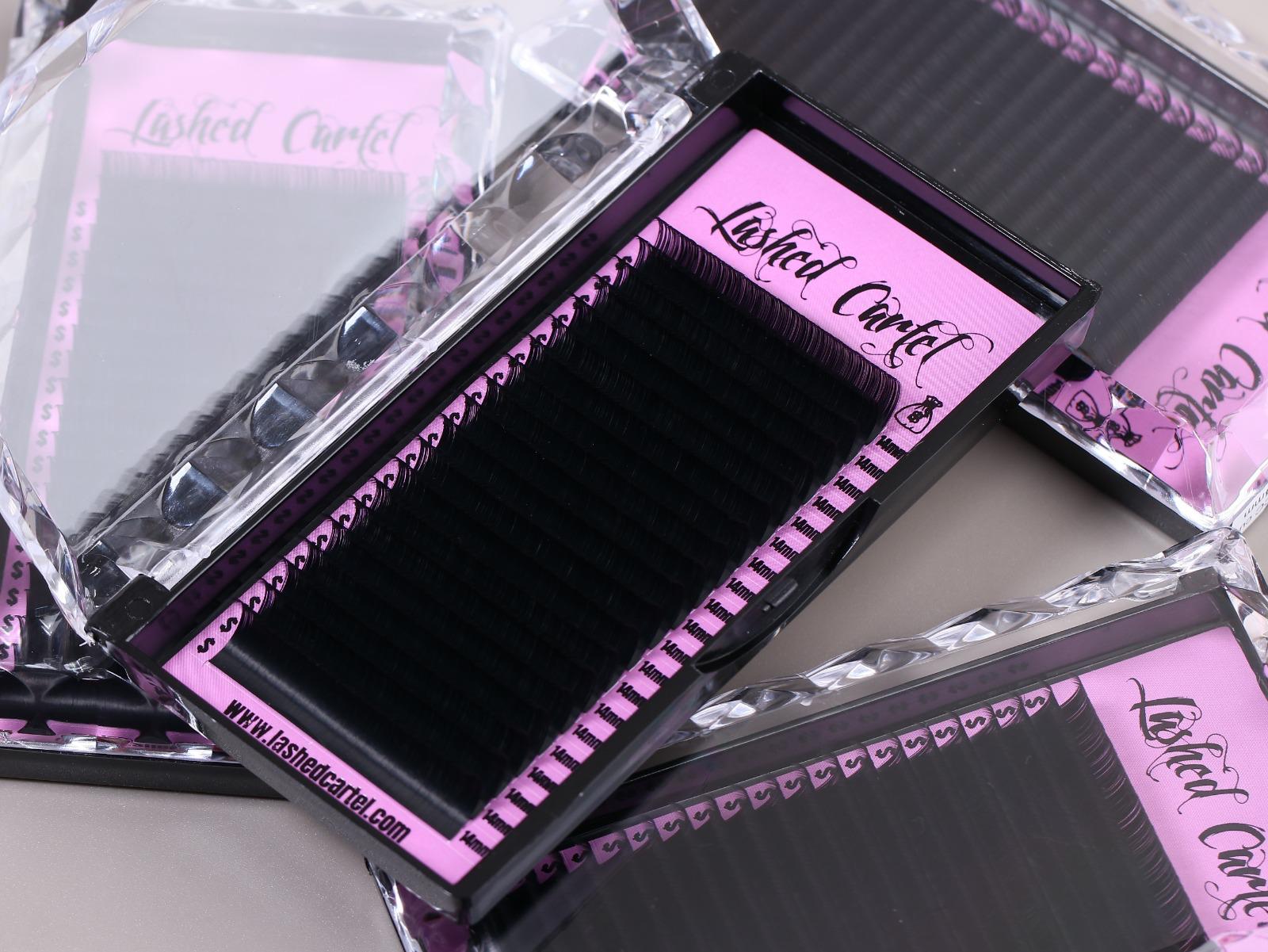 CLEARANCE | Dark Matte Black Volume Lash Trays | 20 ROW (.03 & .05)