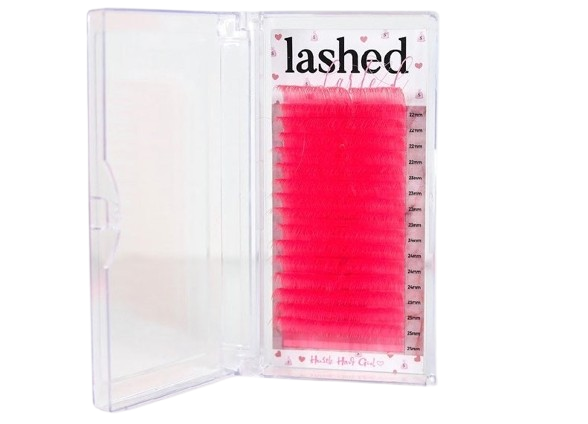 Color Volume Lash Extensions red