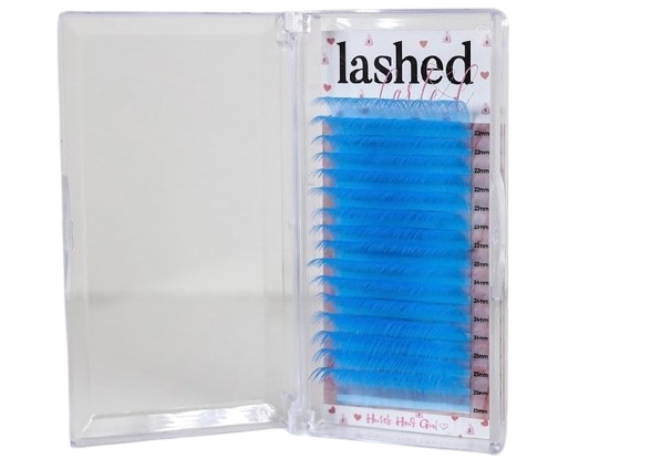 Blue false eyelashes