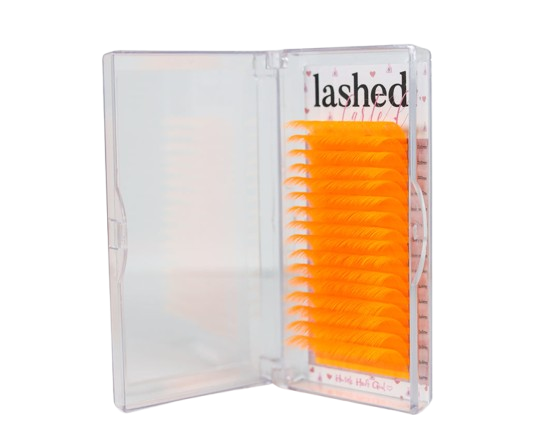 Orange false eyelashes