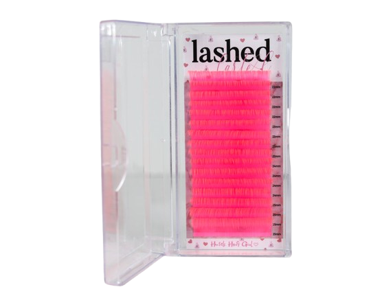 Pink false eyelashes