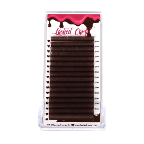 Volume MATTE Brown Mix Tray Volume Eyelash Extensions