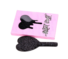 Rhinestone Heart Handheld Mirror – Glam Edition