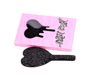 Rhinestone Heart Handheld Mirror – Glam Edition