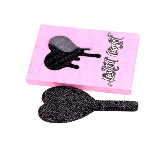Rhinestone Heart Handheld Mirror