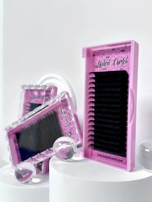 Dark Matte Black Volume Lash Trays | 16 Row (.03 & .05)