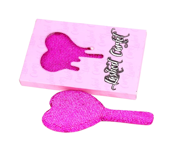 Rhinestone Heart Handheld Mirror