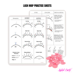 Eyelash Mapping Practice Sheets