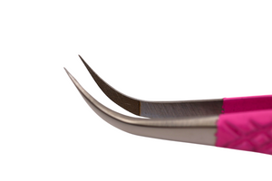 J Curve Fiber Tip Lash Extension Tweezer – Precision Isolation & Volume (Boss Bitch)