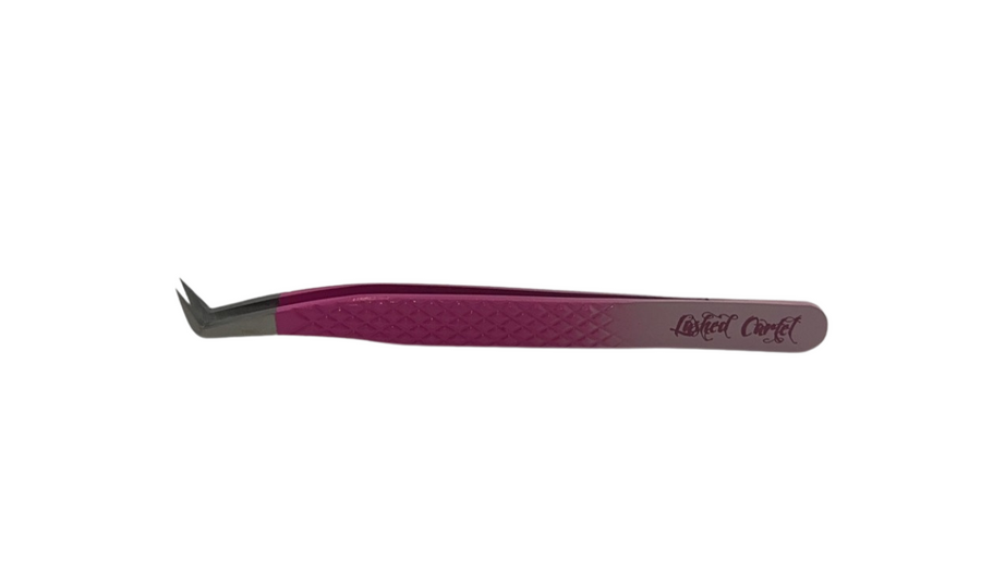 90 Degree Slim Boot Lash Extensions Tip Tweezer - Big Stepper Fiber Tip
