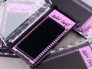 CLEARANCE | Dark Matte Black Volume Lash Trays | 20 ROW (.03 & .05)