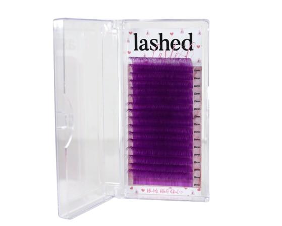 Purple false eyelashes